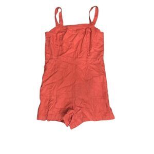 455. Old navy linen/rayon romper with pockets size large
